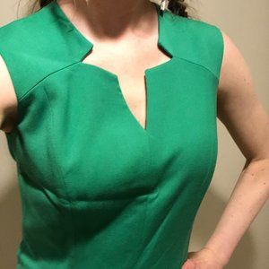 Katherine Kelly Bright Green Star-Neck Dress